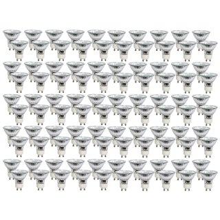 100 x Halogenlampe Reflektor 35W GU10 Alu 230V warmweiß dimmbar 35°