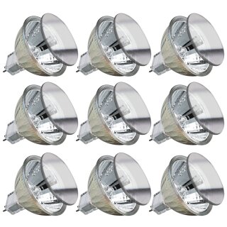 10 x Paulmann Halogen Reflektor 20W GU5,3 12V 51mm Schutzglas 4000h KLS superflood 60°