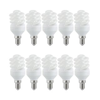 10 x Paulmann ESL Energiesparlampe Spirale 11W E14 230V Neutralweiß 4000K