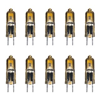 10 x Paulmann Halogen Stiftsockel 50W GY6,35 12V 12mm Gold extra warm 2300K