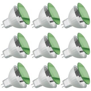 10 x Paulmann Halogen Reflektor True Colour KLS 35W GU5,3 12V 51mm GRÜN