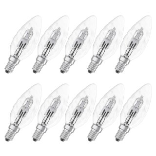 10 x Osram Kerze Eco Halogen BW Glühbirne 46W = 60W E14 klar gedreht