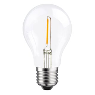 LED Filament Glühbirne A60 1W fast 15W E27 klar warmweiß 2700K