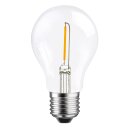 LED Filament Glühbirne A60 1W fast 15W E27 klar warmweiß...
