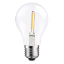 LED Filament Glühbirne A60 1W fast 15W E27 klar...