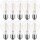 10 x LED Filament Glühbirne A60 1W fast 15W E27 klar warmweiß 2700K