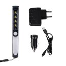 LEDs work LED Akku Pen Taschenlampe Arbeitsleuchte Arbeitslampe Handlampe 2W + 1W Micro USB aufladbar