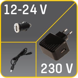 LED Werkstattleuchte Akku 20W mit Ladegerät 12V, USB Kabel