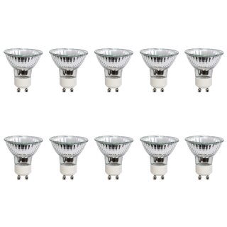 10 x Halogenlampe Reflektor 50W GU10 Alu 230V 38°