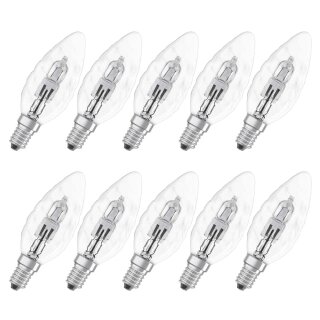 10 x Osram Kerze Eco Halogen BW Glühbirne 30W = 40W E14...