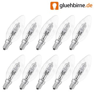 10 x Osram Kerze Gedreht Glühbirne 25W E14 klar Halogen Halolux 64860 CF