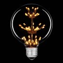 LED Rustika Carbon Globe G95 2W E27 Glühbirne extra...