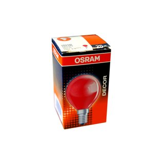 Osram Glühbirne Tropfen 11W E14 Rot Glühlampe Decor Color 11 Watt