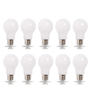 10 x LED Leuchtmittel Glühbirne 8W = 60W E27 360° opal...