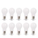 10 x LED Leuchtmittel Glühbirne 8W = 60W E27 360° opal matt warmweiß 2700K DIMMBAR