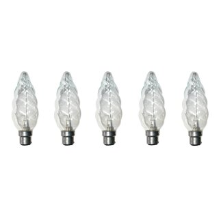 5 x Osram Riesen Kerze Glühbirne 40W B22 Klar gedreht...