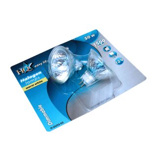 2 x Halogen Reflektor GU5,3 50W 12V dimmbar warmweiß 2800K 36°