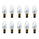 10 x Kerze Glühbirne 40W B15 Klar Glühbirnen B15d 40 Watt Glühlampe Glühlampen Mirabella