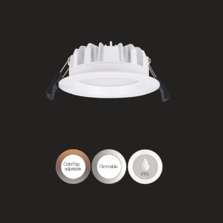 LED Downlight Einbauleuchte 13W = 75W Farbtemperatur einstellbar IP65 DIMMBAR