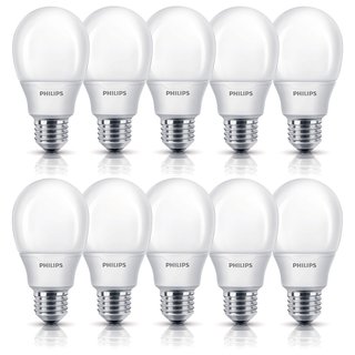 10 x Philips Softone Energiesparlampe Birnenform 12W = 55W E27 827 warmweiß 2700K