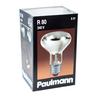 1 x Paulmann Reflektor Glühbirne R80 75W E27 matt...