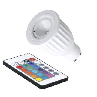 LED Reflektor PAR16 Farbwechsel RGB Fernbedienung GU10 3,5W dimmbar 90°