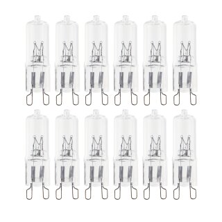 12 x Eco Halogen Stiftsockellampe 20W = 25W G9 230V Klar warmweiß dimmbar