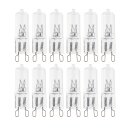 12 x Eco Halogen Stiftsockellampe 20W = 25W G9 230V Klar...