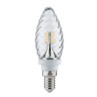 Paulmann LED Leuchtmittel Kerze gedreht 2,5W fast 25W E14 klar warmweiß 2700K