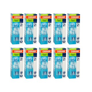 10 x Osram Eco Halogen Stiftsockel Halopin Pro 60W = 75W...
