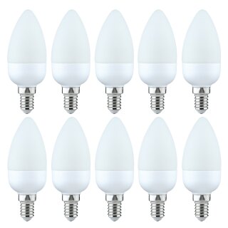 10 x Nice Price Energiesparlampe ESL Kerze 5W fast 25W E14 matt 177lm warmweiß 2700K