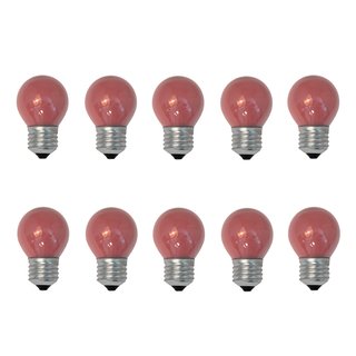 10 x Tropfen Glühbirne 25W E27 Rot Glühlampe Deco 25 Watt Glühbirnen Kugel