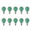 10 x Glühbirne Tropfen 25W E14 Grün...