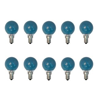 10 x Glühbirne Tropfen 25W E14 Blau Glühlampe 25 Watt Glühbirnen Kugel