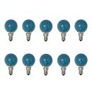 10 x Glühbirne Tropfen 25W E14 Blau Glühlampe 25 Watt Glühbirnen Kugel