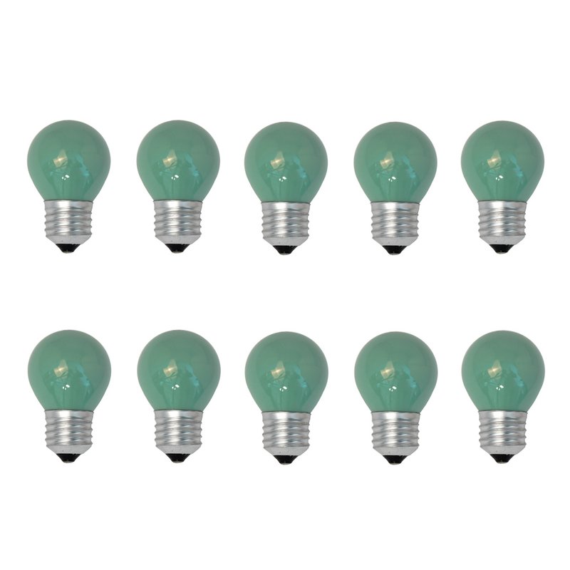 25W E27-10 x farbige Ersatz Tropfen Lampe 25 Watt grün bunte Glühbirnen 
