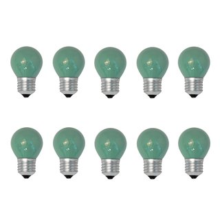10 x Tropfen Glühbirne 25W E27 Grün Glühlampe 25 Watt Glühbirnen Kugel