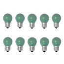 10 x Tropfen Glühbirne 25W E27 Grün Glühlampe 25 Watt Glühbirnen Kugel