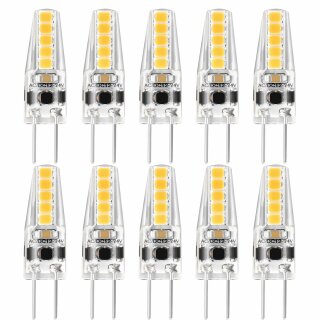 10 x LED Leuchtmittel Stiftsockel G4 SMD 2W fast 20W 210lm warmweiß 3000K