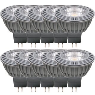 10 x LED Leuchtmittel Reflektor 4W = 20W GU5,3 MR16 COB warmweiß 3000K 38°