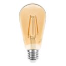 LED Rustika Filament Edison Glühbirne 4W E27 gold ST19...