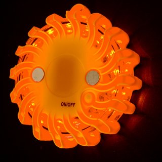 LED Warnlicht warning light mit AAA Batterie orange