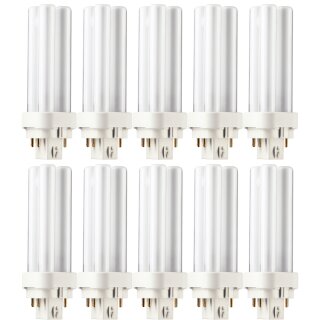 10 x Philips Master PL-C 4P 10W 827 Warmweiß Sockel G24q-1 10 Watt Energiesparlampe 4 Pins