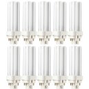 10 x Philips Master PL-C 4P 10W 827 Warmweiß Sockel...