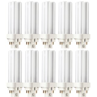 10 x Philips Master PL-C 4P 10W 840 neutralweiß Sockel G24q-1 10 Watt Energiesparlampe 4 Pins