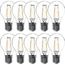 10 x LED Filament Leuchtmittel Birnenform 7W = 60W E27...