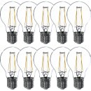 10 x LED Filament Leuchtmittel Birnenform 7W = 60W E27 klar 806lm warmweiß 2700K DIMMBAR