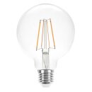 6 x LED Filament Globe G95 8W = 75W E27 klar 1055lm warmweiß 2700K