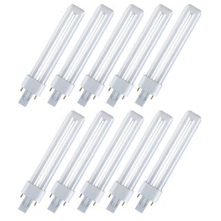 10 x Osram Dulux S 5W 827 G23 Lumilux Interna 2P 5 Watt Energiesparlampe Kompaktleuchtstofflampe