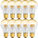 10 x LED Filament Kopfspiegel GOLD 4W = 40W E27 AGL...